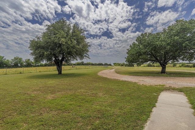1125 Old Airport Rd, Weatherford, TX 76087 - view of community with a lawn, fence, and a rural view