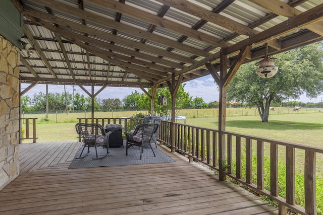 1125 Old Airport Rd, Weatherford, TX 76087 - deck with a lawn