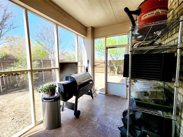 view of sunroom