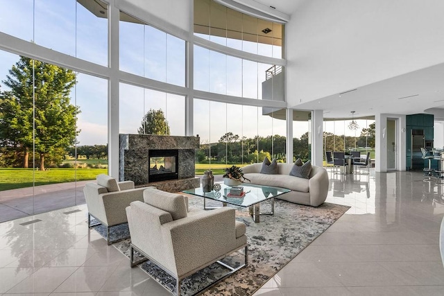 5600 Masters Ct, Flower Mound, TX 75022 - building lobby featuring a high ceiling and floor to ceiling windows