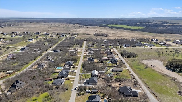 aerial view with a residential view