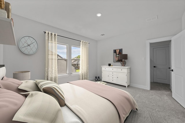 1330 Caleb Rd, Van Alstyne, TX 75495 - bedroom with light colored carpet, baseboards, and recessed lighting