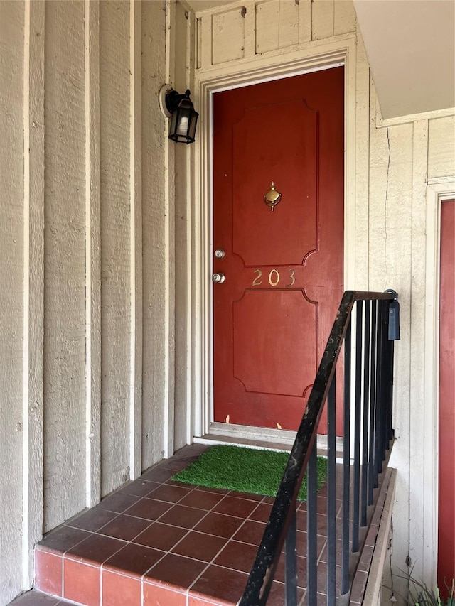 view of doorway to property