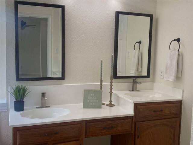 2212 Remmington Dr, Flower Mound, TX 75028 - bathroom with vanity and a textured wall