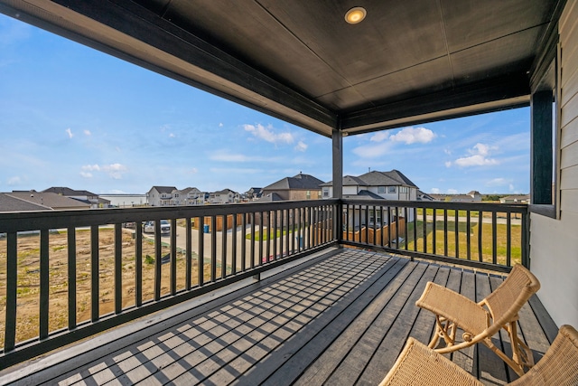 deck featuring a residential view