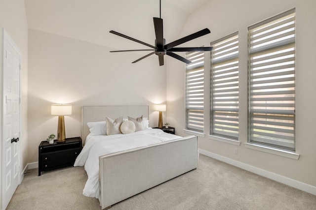 1030 Lone Grove Ln, Prosper, TX 75078 - bedroom with baseboards, carpet, and lofted ceiling