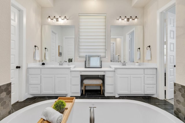 1030 Lone Grove Ln, Prosper, TX 75078 - full bath featuring vanity and a freestanding bath