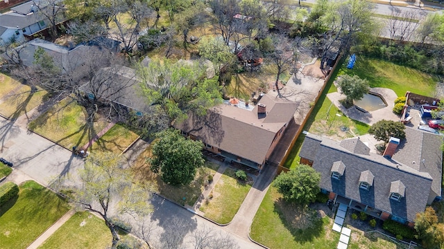 6814 Blackwood Dr, Dallas, TX 75231 - aerial view of property and surrounding area with nearby suburban area