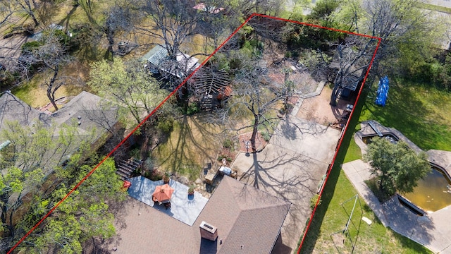 6814 Blackwood Dr, Dallas, TX 75231 - aerial overview of property's location with property boundaries highlighted