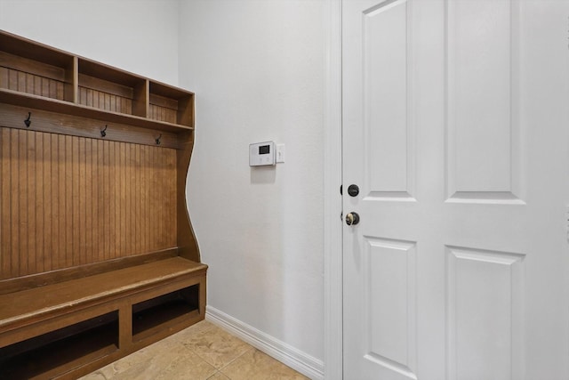 mudroom featuring baseboards