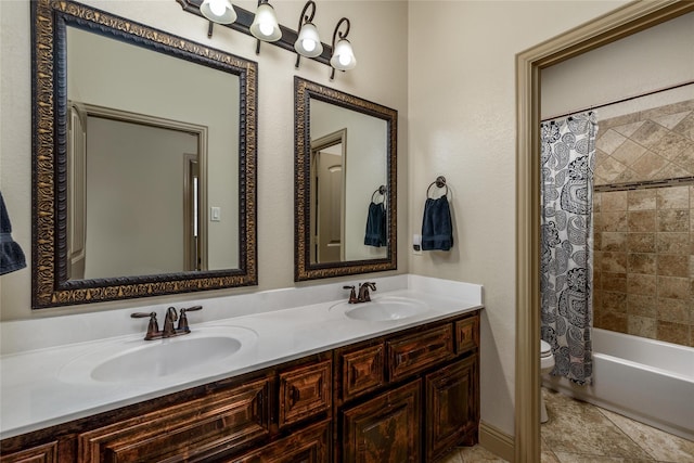 681 Harper Dr, Fate, TX 75087 - full bath with double vanity, toilet, and shower / tub combo