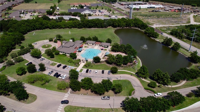 681 Harper Dr, Fate, TX 75087 - aerial overview of property's location featuring a nearby body of water and a pool
