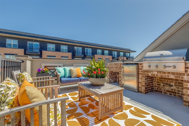 2716 Flowering Peach Ln, Dallas, TX 75212 - view of patio / terrace featuring area for grilling and outdoor lounge area