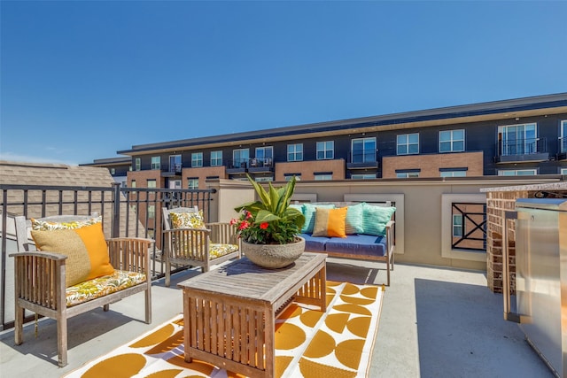 2716 Flowering Peach Ln, Dallas, TX 75212 - view of patio / terrace with an outdoor living space