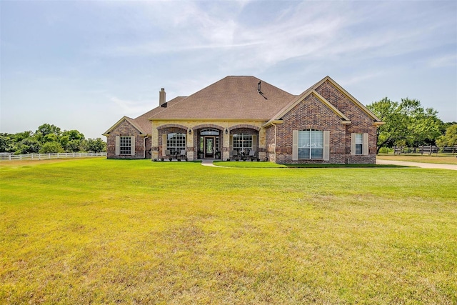 1232 N Boling Ranch Rd, Azle, TX 76020 - view of front facade featuring brick siding, a chimney, and a shingled roof