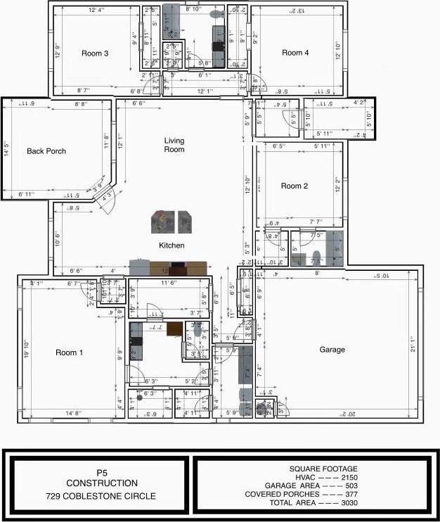 719 Cobblestone Cir, Mabank, TX 75147 - property floor plan