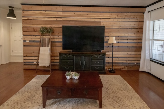 514 Preston Dr, Pottsboro, TX 75076 - living area featuring wooden walls and wood finished floors
