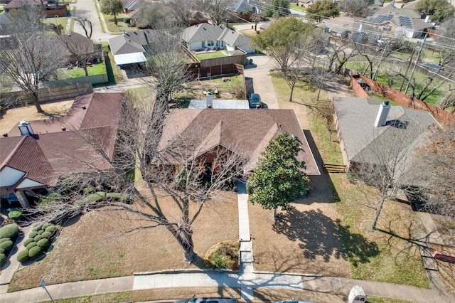 drone / aerial view with a residential view