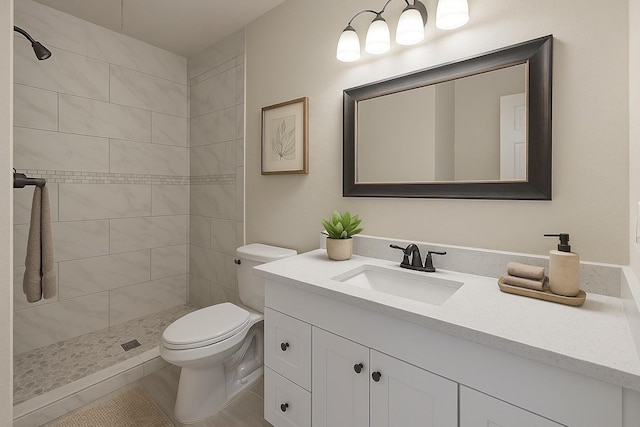 4601 Virginia Ln, Fort Worth, TX 76103 - full bathroom featuring vanity, toilet, and a tile shower