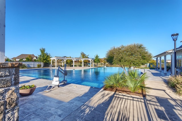 1916 Pelham Dr, Aubrey, TX 76227 - view of pool featuring a pergola and a patio
