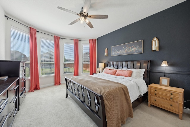 4600 Periwinkle Dr, Mansfield, TX 76063 - bedroom featuring carpet, multiple windows, a ceiling fan, and baseboards