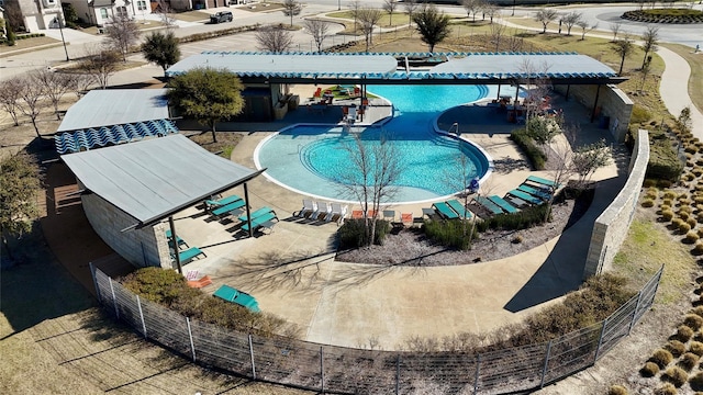 pool featuring fence