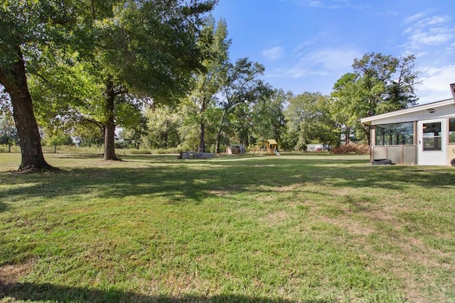 view of yard with playground community