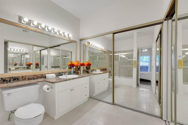 1700 Amelia Ct Unit 312, Plano, TX 75075 - full bath with a shower stall, vanity, toilet, and tile patterned floors