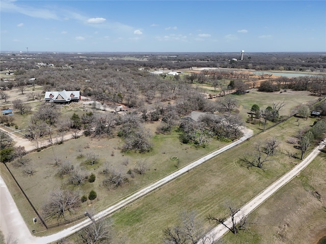 bird's eye view with a rural view