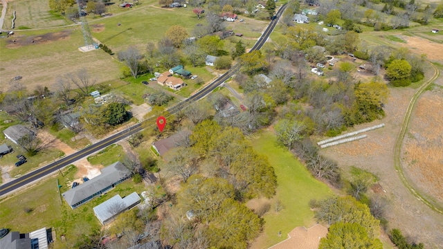 bird's eye view with a rural view