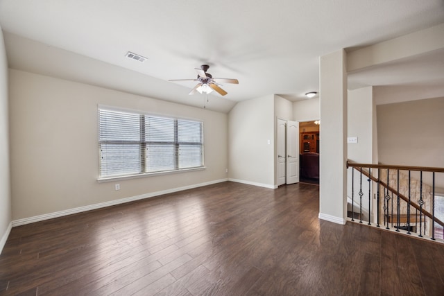 9721 Stripling Dr, Fort Worth, TX 76244 - unfurnished room featuring a ceiling fan, baseboards, and wood finished floors