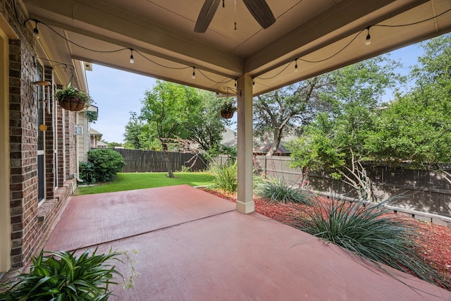 9721 Stripling Dr, Fort Worth, TX 76244 - view of patio featuring a ceiling fan