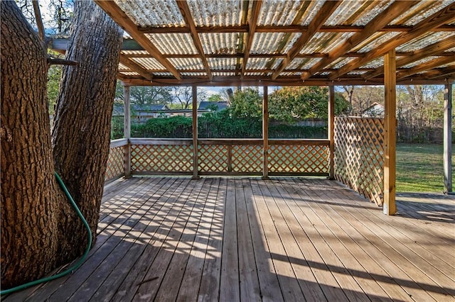 view of wooden terrace