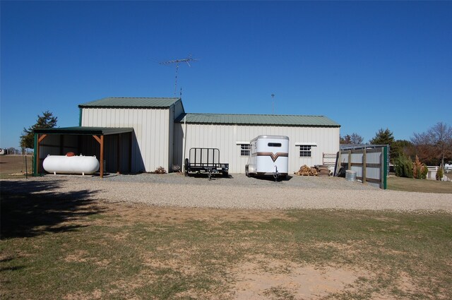 view of pole building