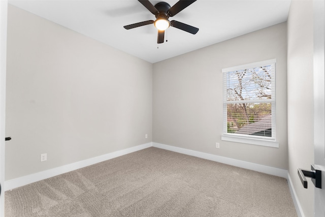 2111 Brookhaven Dr, Dallas, TX 75224 - unfurnished room with baseboards, carpet floors, and ceiling fan