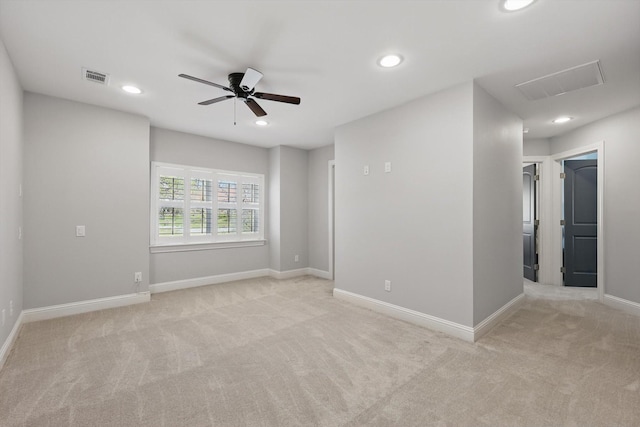 3713 Hidden Trl, Flower Mound, TX 75022 - unfurnished room featuring carpet floors, ceiling fan, and recessed lighting