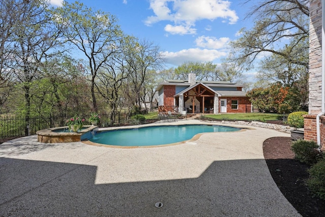 3713 Hidden Trl, Flower Mound, TX 75022 - view of pool with a patio and a pool with connected hot tub