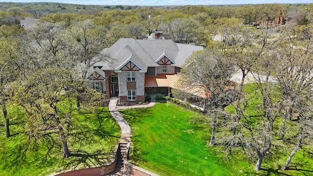 3713 Hidden Trl, Flower Mound, TX 75022 - view of subject property featuring a heavily wooded area