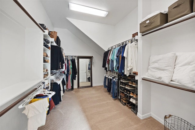 216 Equestrian Rd, Hickory Creek, TX 75065 - walk in closet with light colored carpet and lofted ceiling