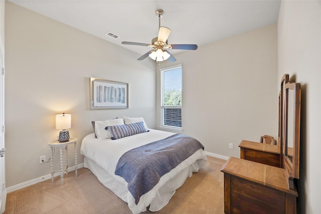 216 Equestrian Rd, Hickory Creek, TX 75065 - bedroom featuring light carpet, baseboards, and ceiling fan