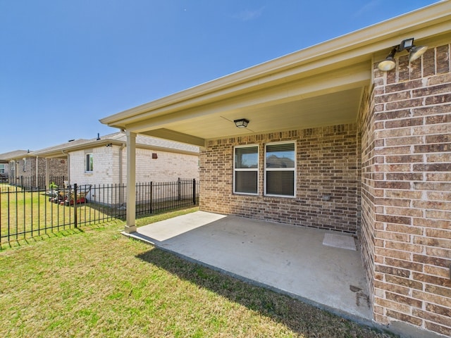 exterior space with fence