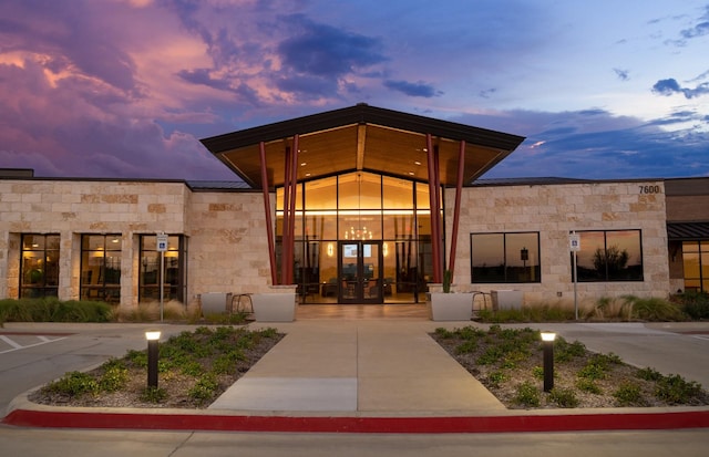 7652 Monument Dr, Little Elm, TX 76227 - view of property at dusk