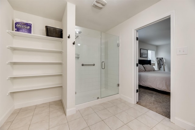 2282 Torch Lake Dr, Forney, TX 75126 - ensuite bathroom with a shower stall, visible vents, tile patterned flooring, and ensuite bath