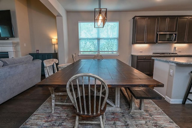 201 Virginia Ln, Hickory Creek, TX 75065 - dining room featuring dark wood-type flooring