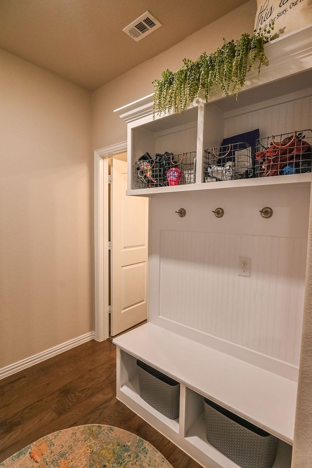 201 Virginia Ln, Hickory Creek, TX 75065 - mudroom with dark wood-style floors and baseboards