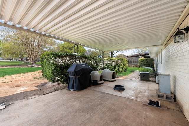 view of patio / terrace featuring grilling area