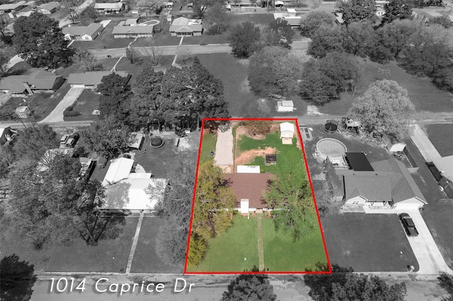aerial view featuring a residential view