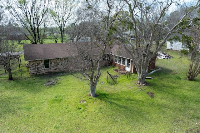 210AND218 N Collins, Colbert, OK 74733 - view of front facade featuring a front yard