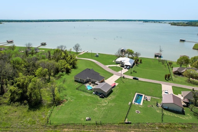 199 Pearl Valley Dr, Kerens, TX 75144 - aerial view featuring a water view