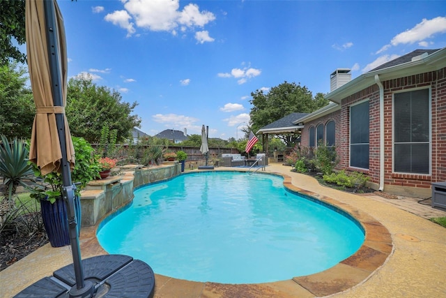 6891 High Country Dr, Fort Worth, TX 76132 - view of swimming pool featuring a patio, a fenced in pool, and a fenced backyard